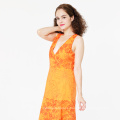 Embroidered Beachwear Women Sleeveless Dress